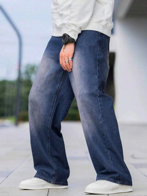Shaded Loose Fit Jeans