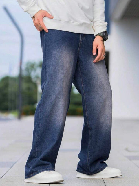 Shaded Loose Fit Jeans