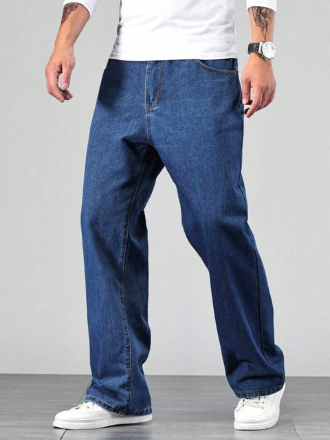 Stone Blue Baggy Jeans