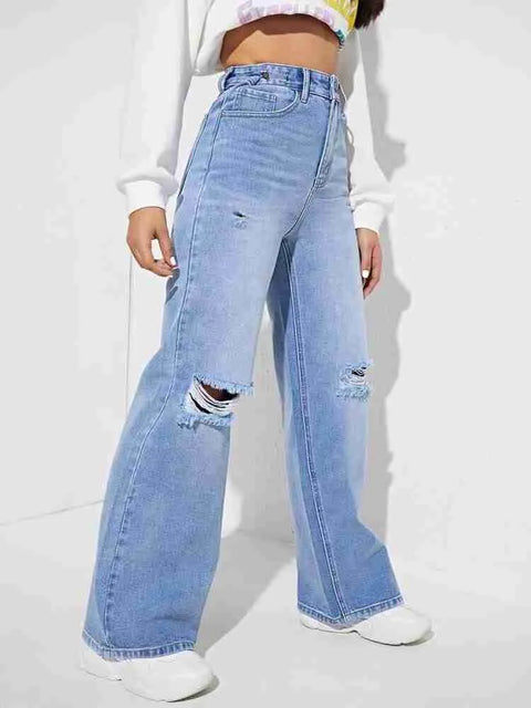 Torn Wide Leg jeans