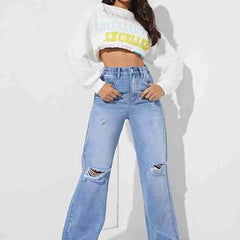 Torn Wide Leg jeans