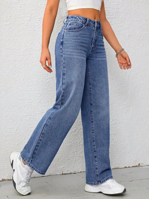 Whisker wash jeans