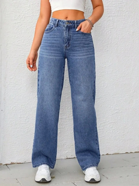 Whisker wash jeans