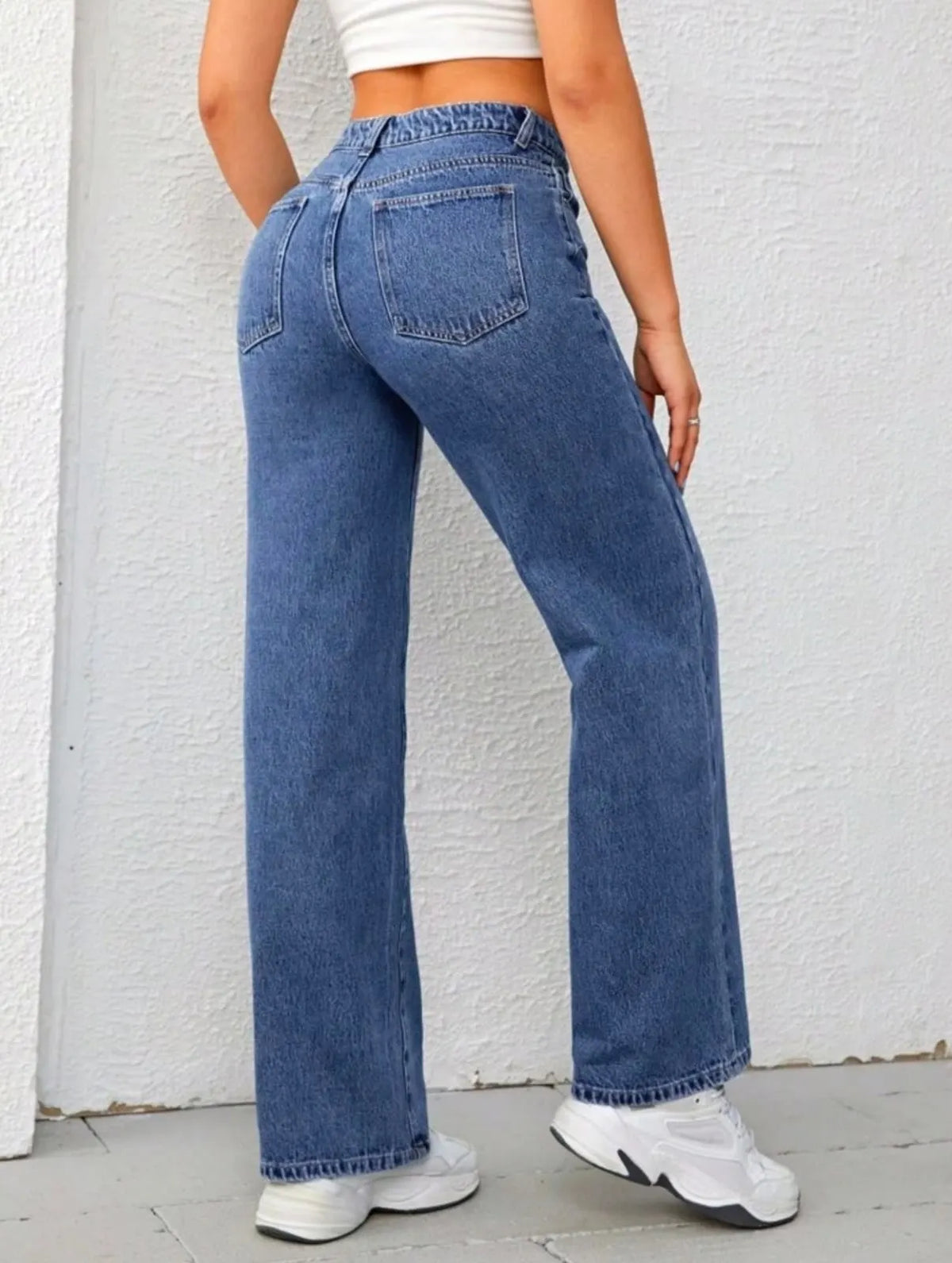 Whisker wash jeans