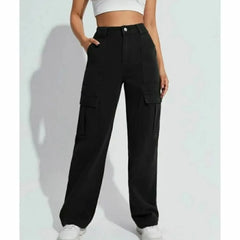 black Cargo Jeans