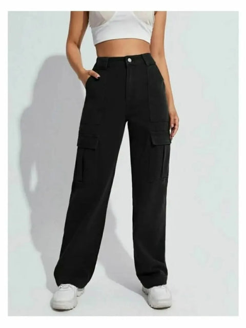 black Cargo Jeans