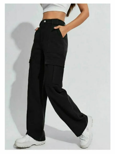 black Cargo Jeans