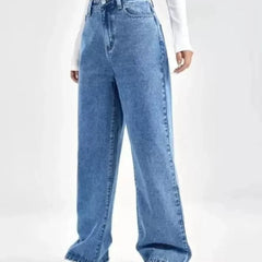 High Rise Blue Jeans