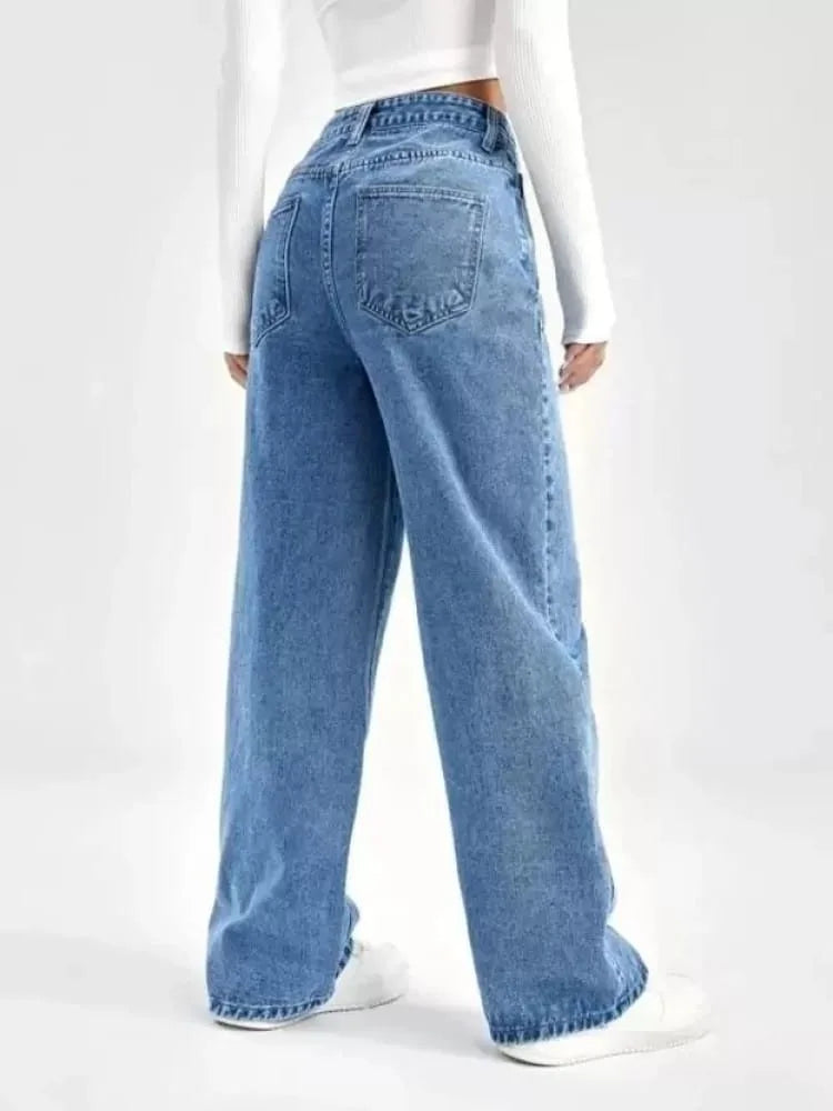 High Rise Blue Jeans