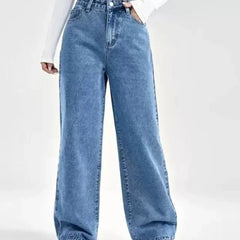 High Rise Blue Jeans