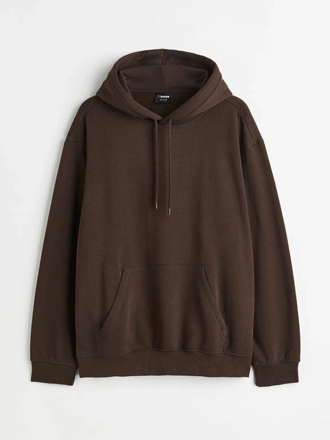 Men Brown Oversized Hoodie
