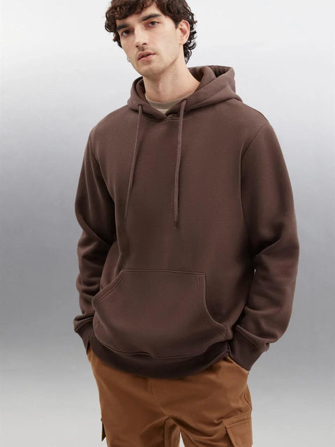 Men Brown Oversized Hoodie