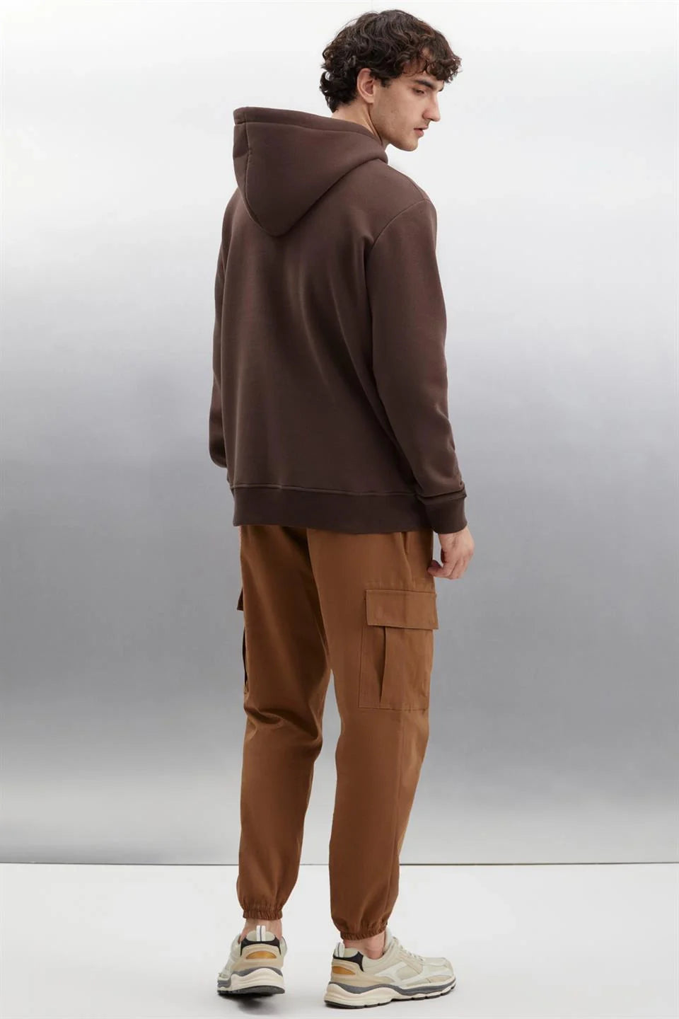 Men Brown Oversized Hoodie