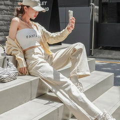 Cream High Waist