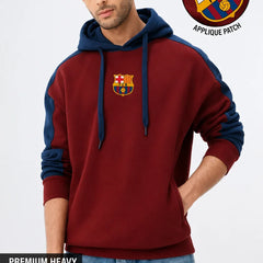 Men’s FC Barcelona Oversized Hoodie main Front View by waysho