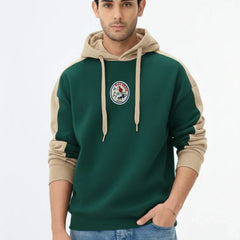 Green & Beige Oversized Hoodie