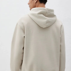 Men Beige Oversized Hoodies