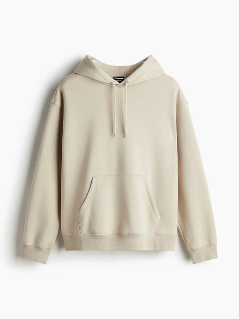 Men Beige Oversized Hoodies