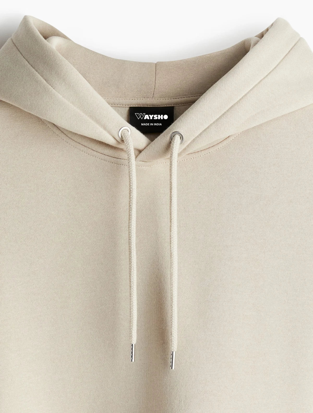 Men Beige Oversized Hoodies