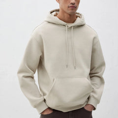 Men Beige Oversized Hoodies