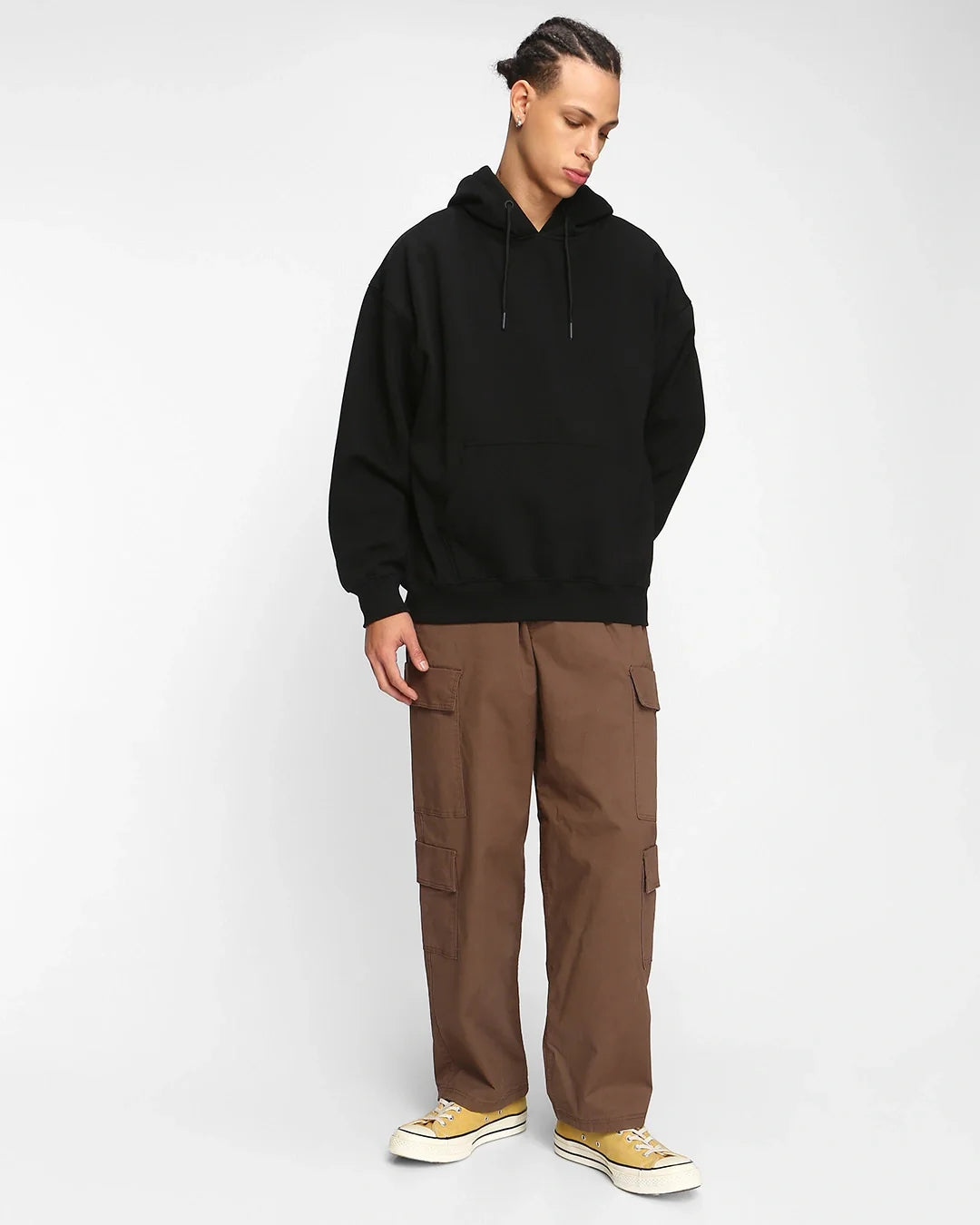 Men Black Oversized Hoodie
