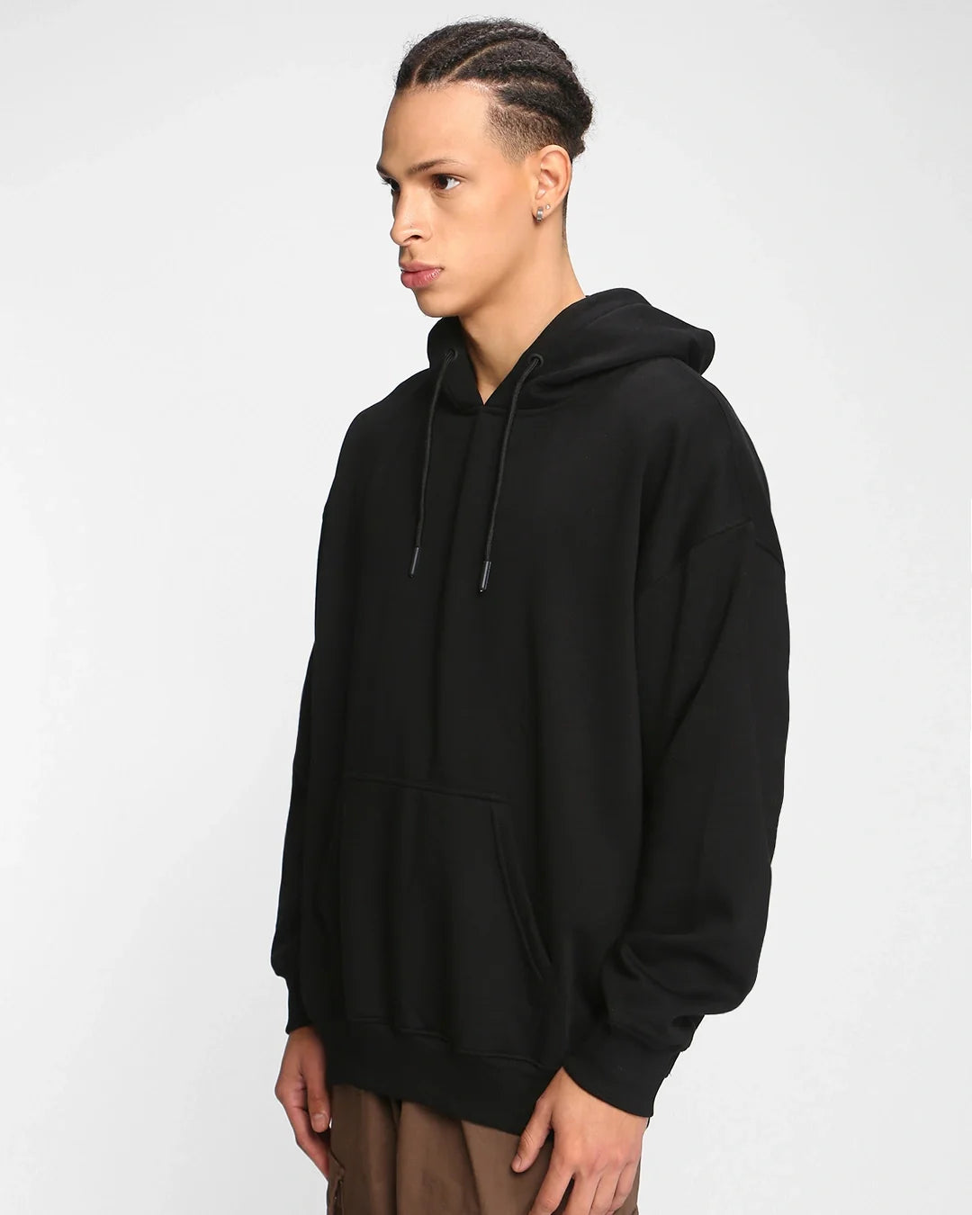 Men Black Oversized Hoodie