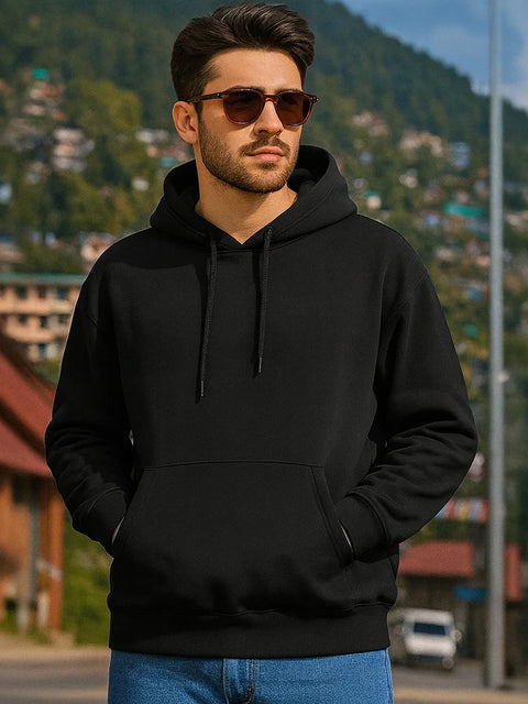 Men Black Oversized Hoodie