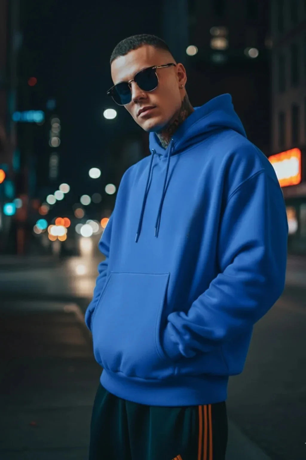 Blue Oversized Hoodie