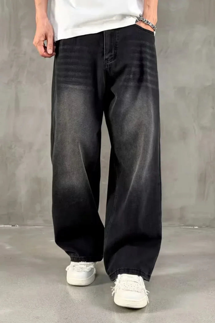 BLACK WASHED BAGGY FIT