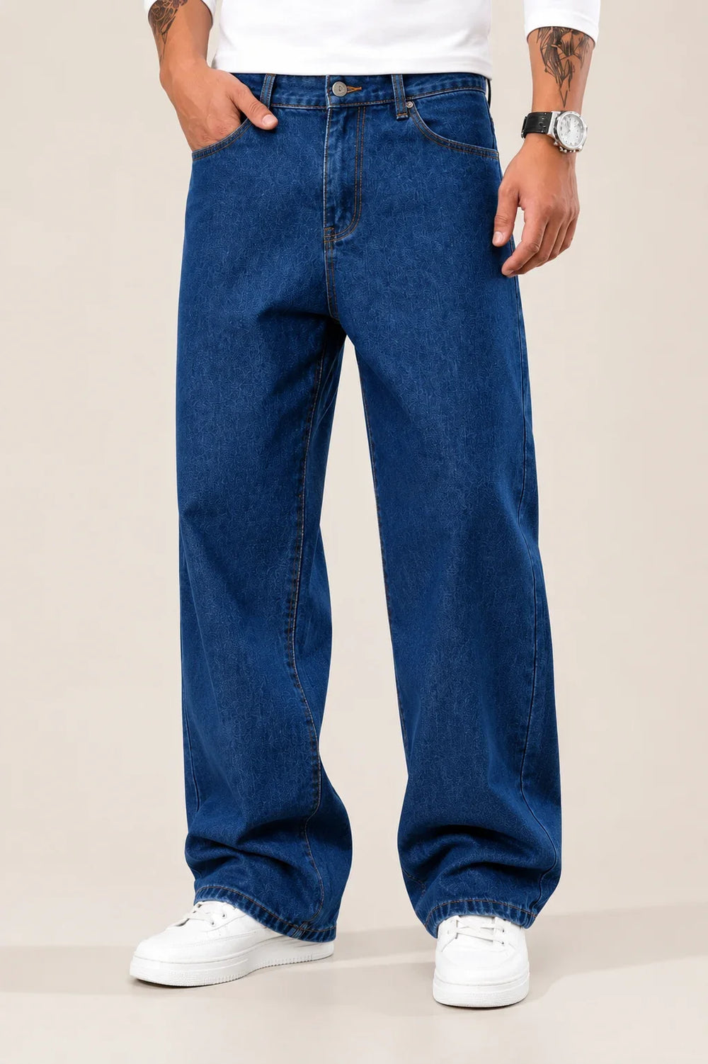 BLUE LOOSE FIT JEANS