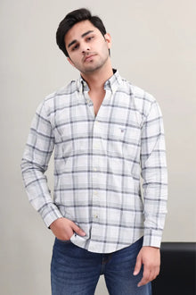 GREY CHECK COTTON SHIRT
