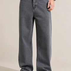 Men's Grey  Loose Fit Baggy Jeans Front view by Waysho 