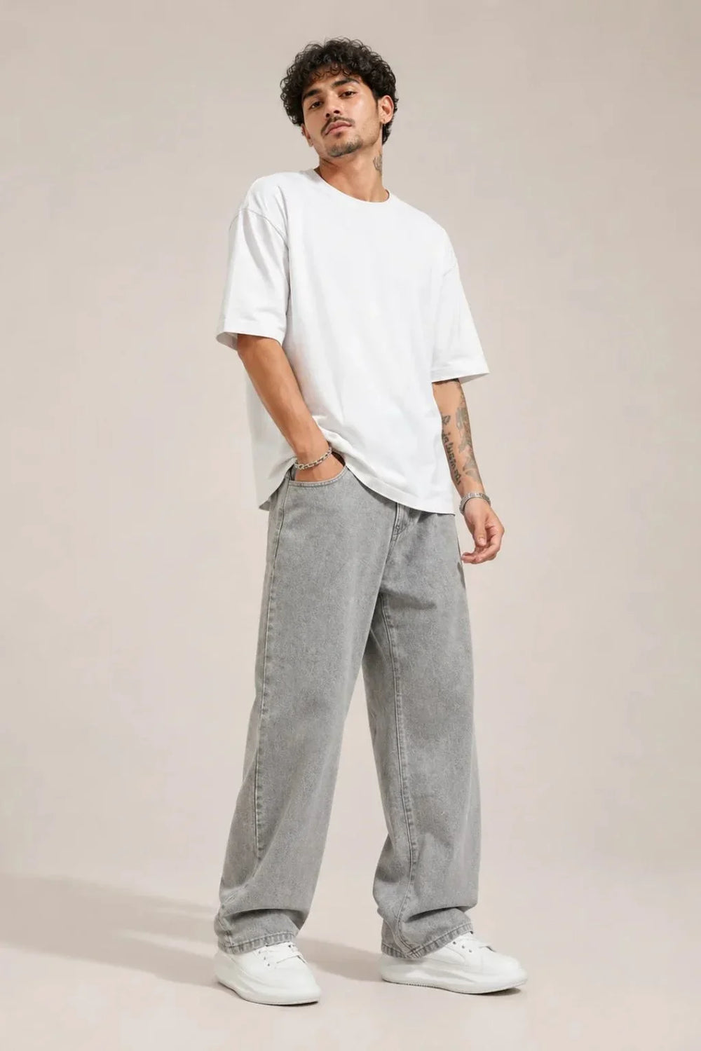 LIGHT GREY LOOSE FIT