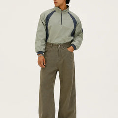 OLIVE GREEN LOOSE FIT BAGGY