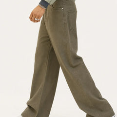 OLIVE GREEN LOOSE FIT BAGGY