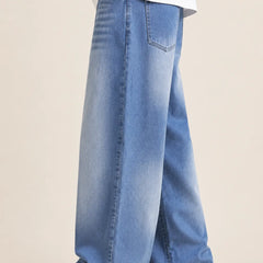 men's shaded blue-baggy jeans left by waysho