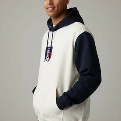 Off- White & Navy Oversized Hoodie