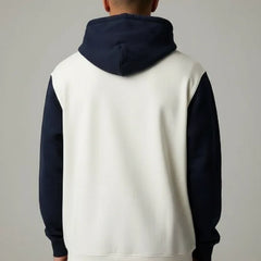 Off- White & Navy Oversized Hoodie