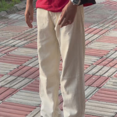 BEIGE LOOSE FIT BAGGY JEANS VIDEO BY WAYSHO
