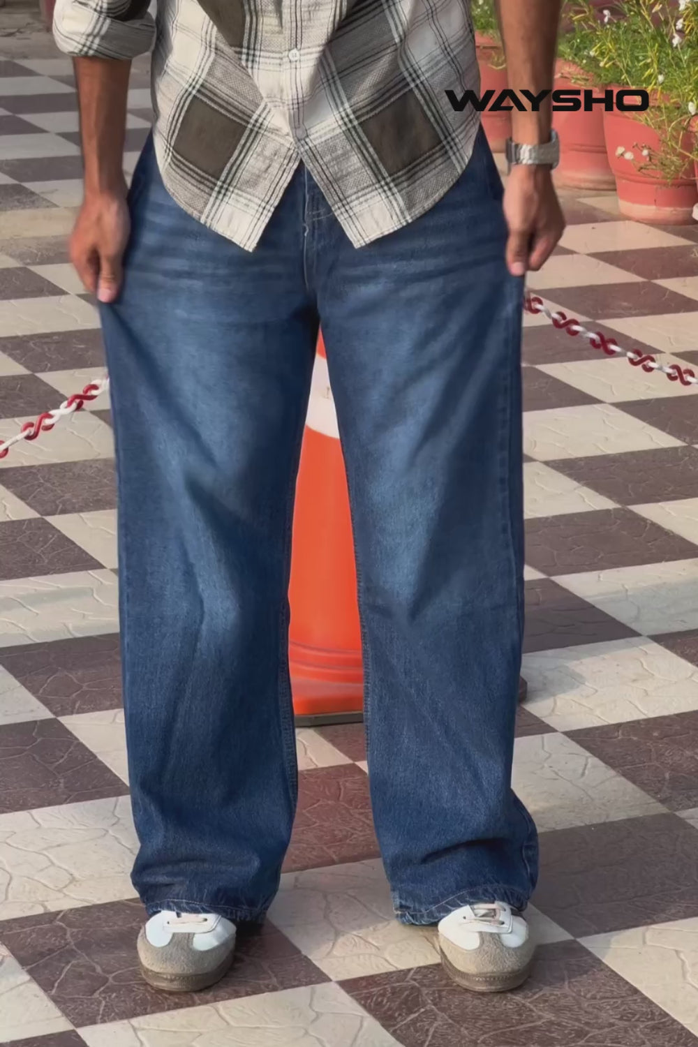 BLUE VINTAGE WASH BAGGY VIDEO  BY WAYSHO