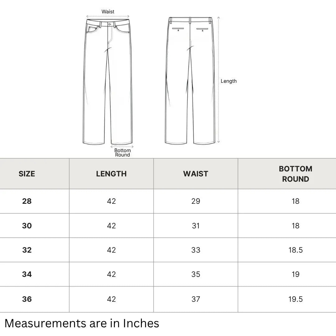 BROWN LOOSE FIT BAGGY size guide