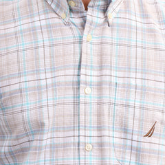 BEIGE BLUE CHECK SHIRT