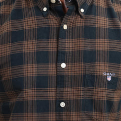 Brown Check Cotton Shirt
