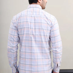 GREY PEACH CHECK SHIRT