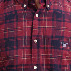 MAROON CHECK COTTON SHIRT