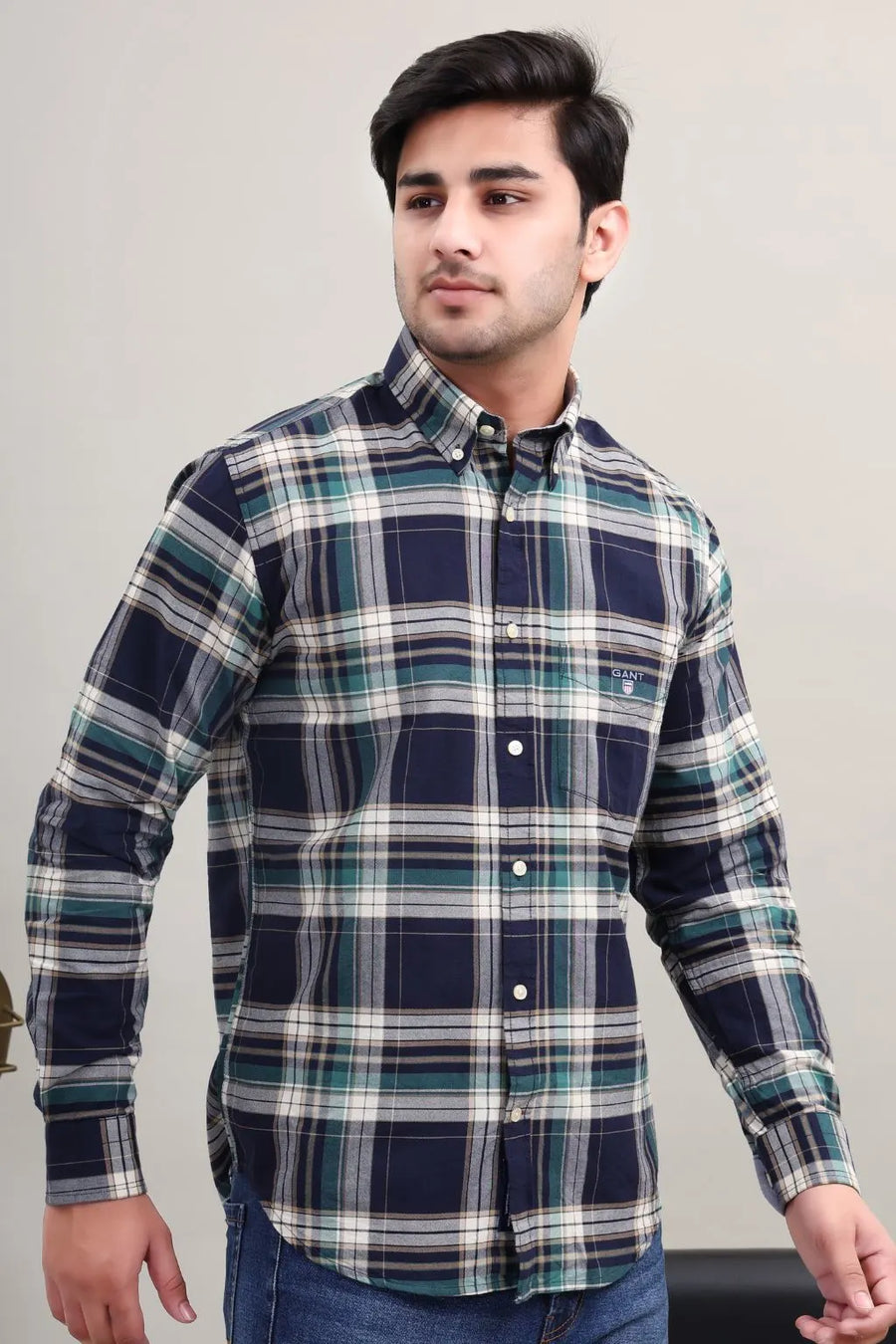 Check Cotton Casual Shirt
