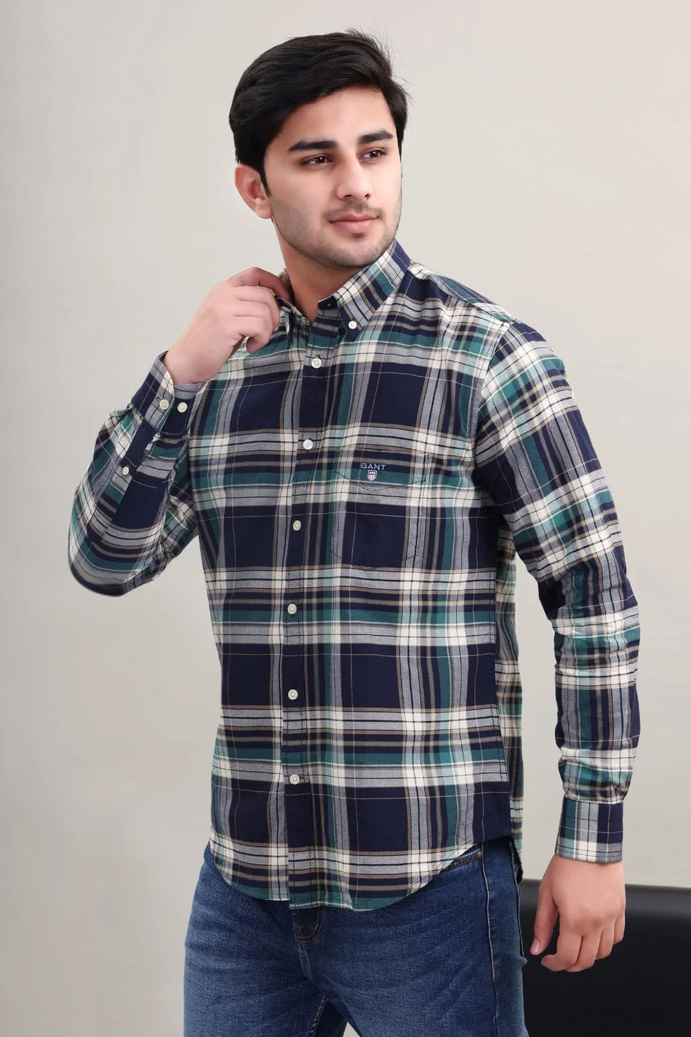 Check Cotton Casual Shirt
