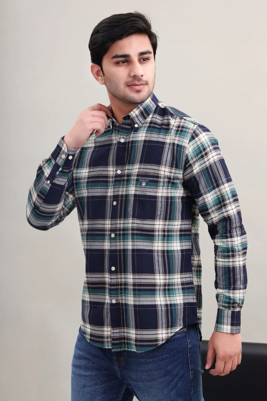 Check Cotton Casual Shirt