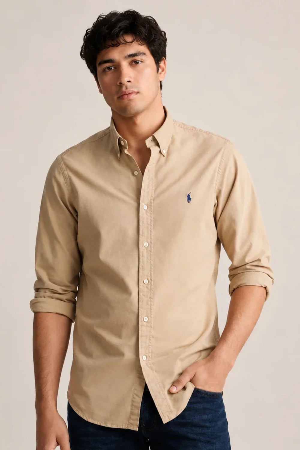 Premium Beige Cotton Shirt