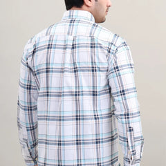 WHITE CHECK CASUAL SHIRT